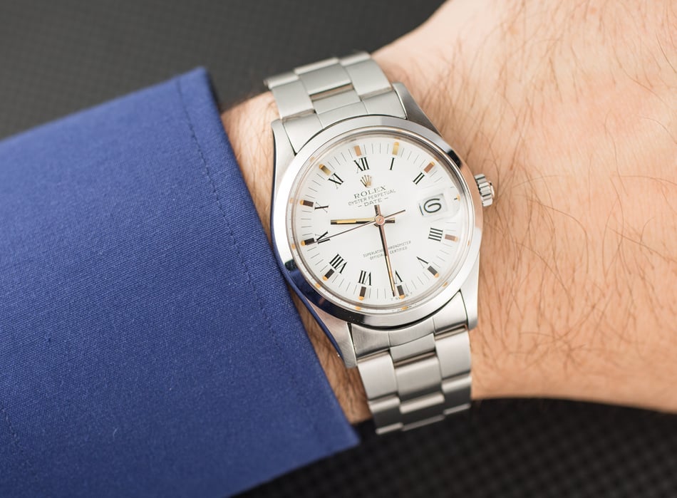 Rolex Date 15000 White Dial