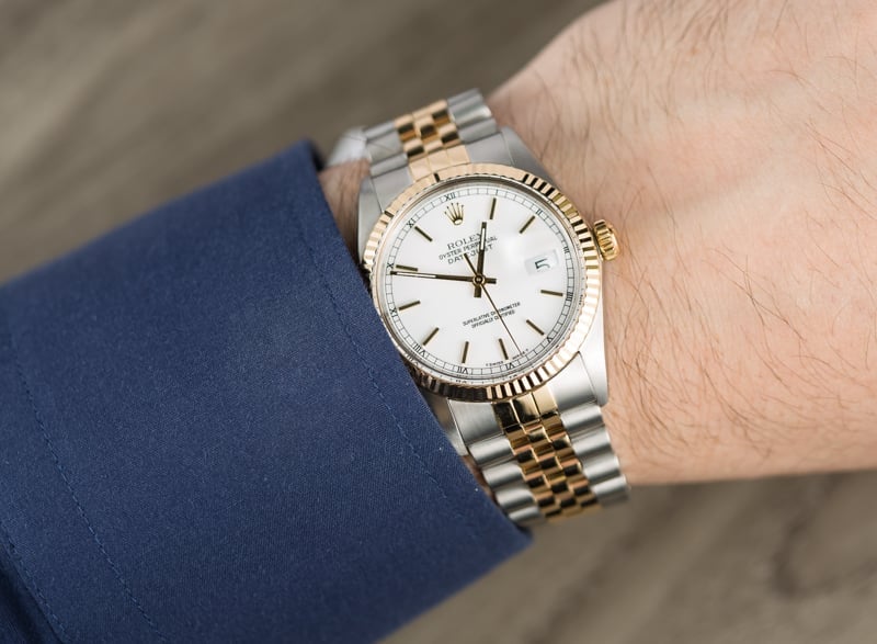 Rolex Datejust 16013 White Certified Pre-Owned