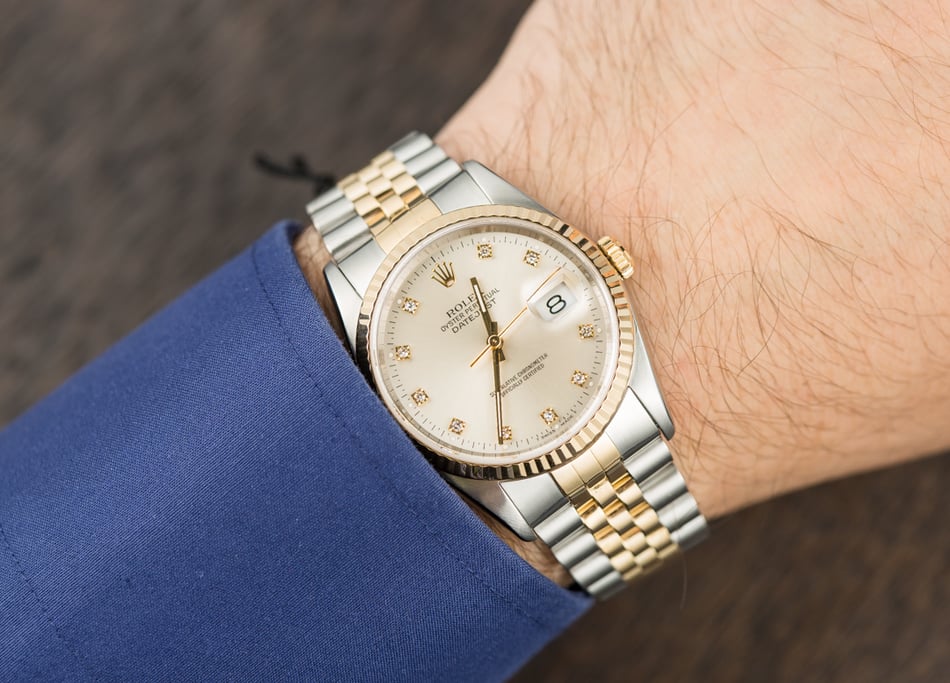 Rolex Datejust 16233 Silver Diamond