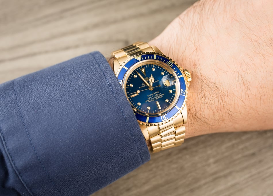 Rolex Vintage Submariner 1680 Yellow Gold