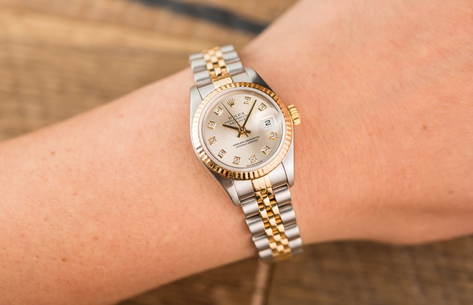 Rolex Lady-Datejust 79173 Silver Diamond Dial