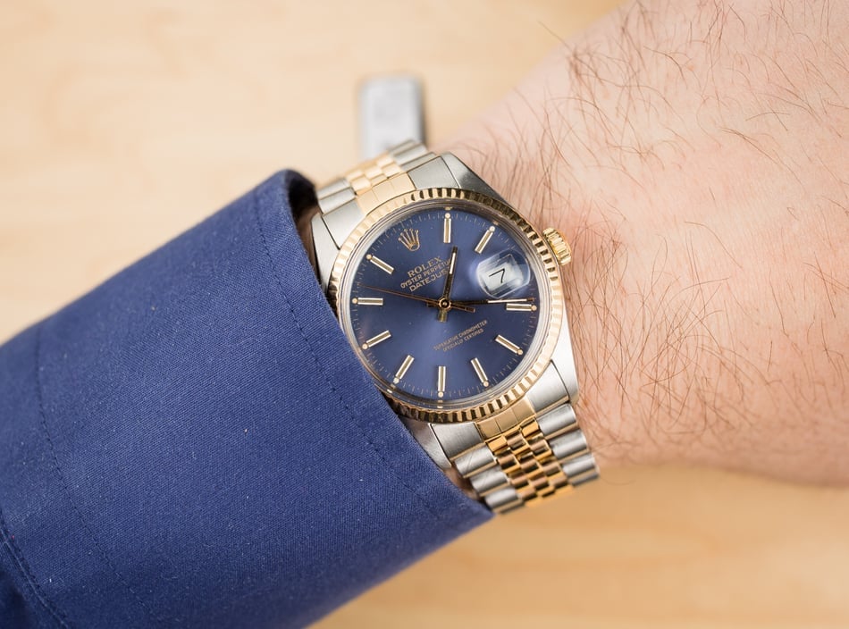 Rolex Blue Datejust 16013 Two-Tone Jubilee