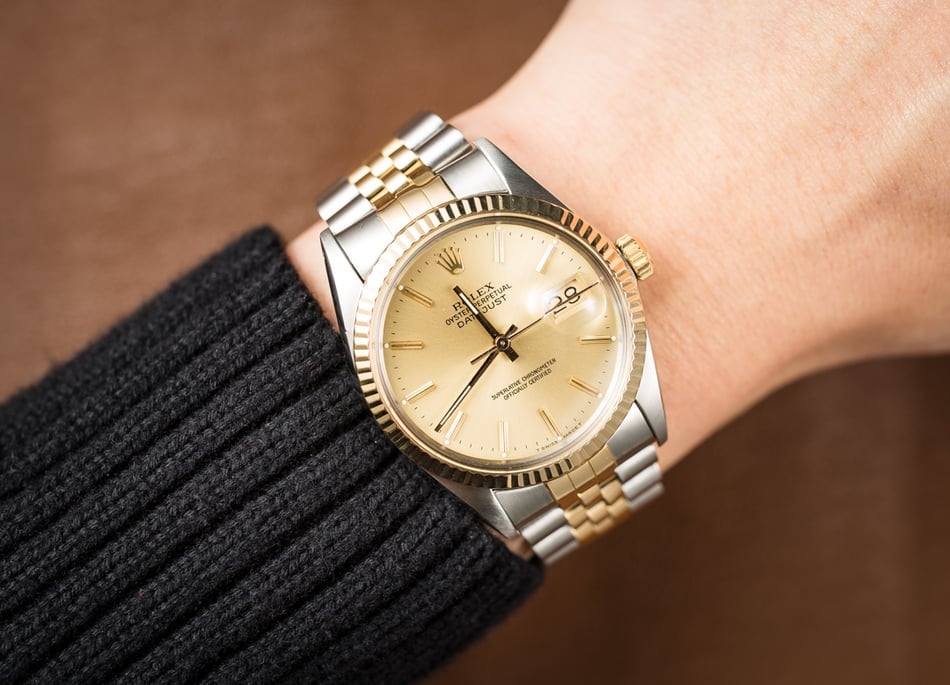 Rolex Datejust Champagne Dial 16013 Two-Tone