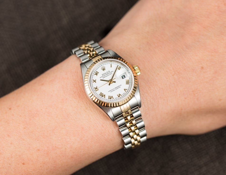 Rolex Lady-Datejust 79173 White Roman Dial