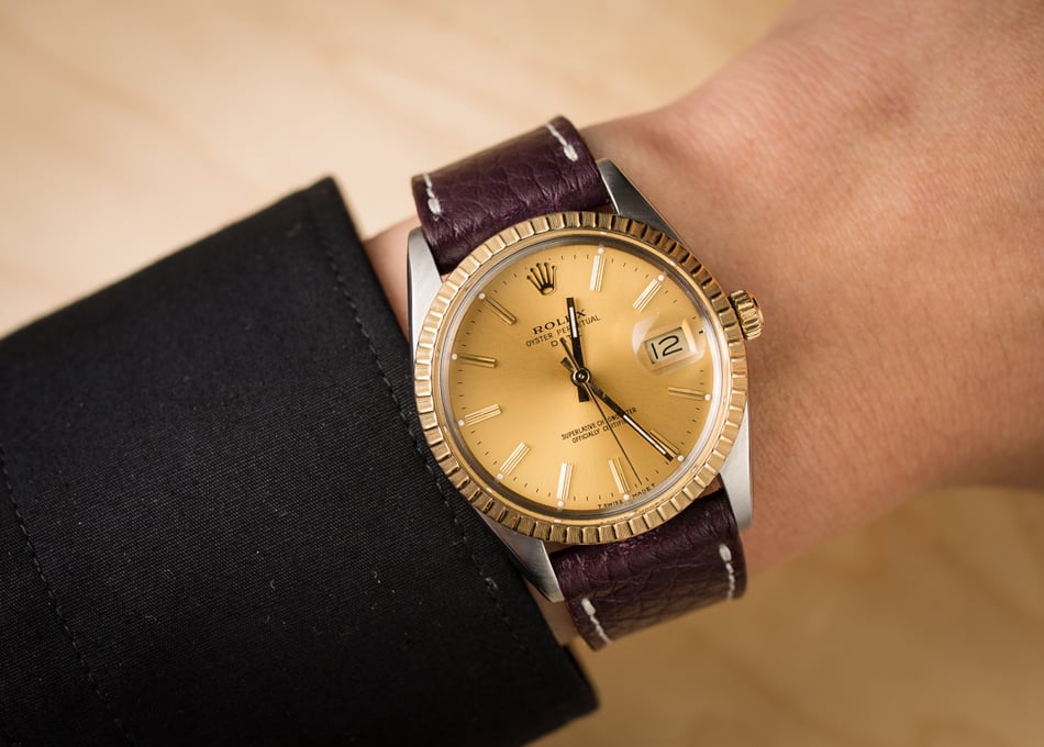 Rolex Date 15053 Leather Strap