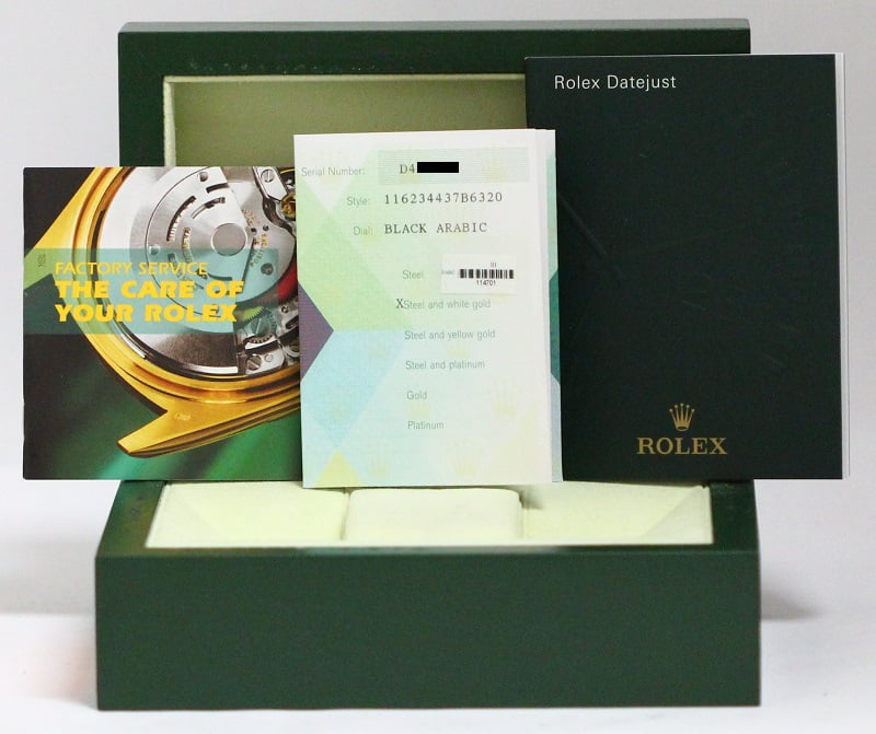 Rolex Datejust 116234 Black Arabic Dial