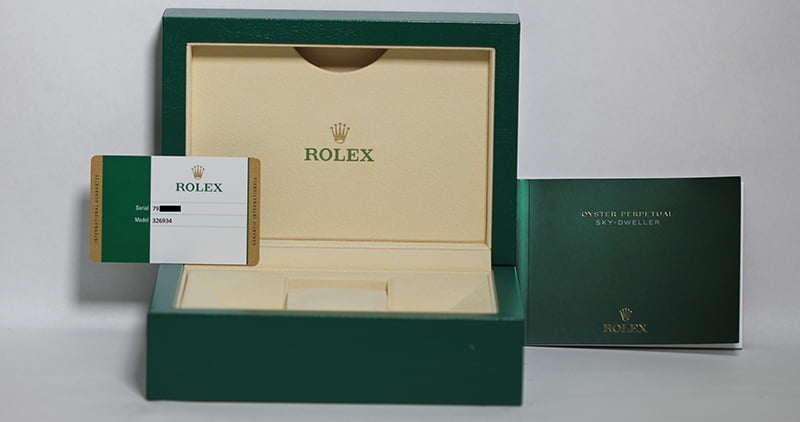 Unworn Rolex Sky-Dweller 326934 White Luminous Dial