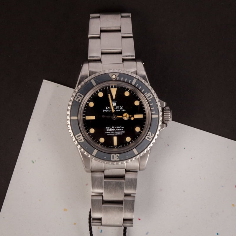 Mens Vintage Rolex Submariner 5512 Stainless Steel