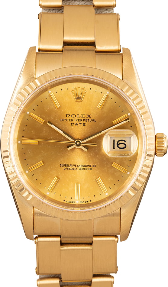 rolex gold date