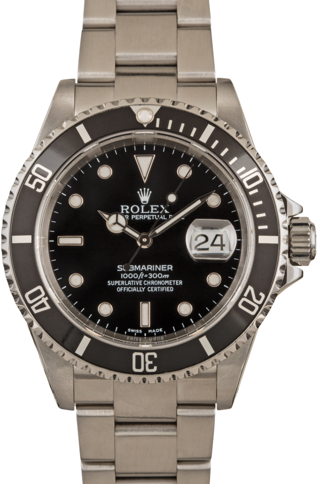 rolex submariner black stainless steel