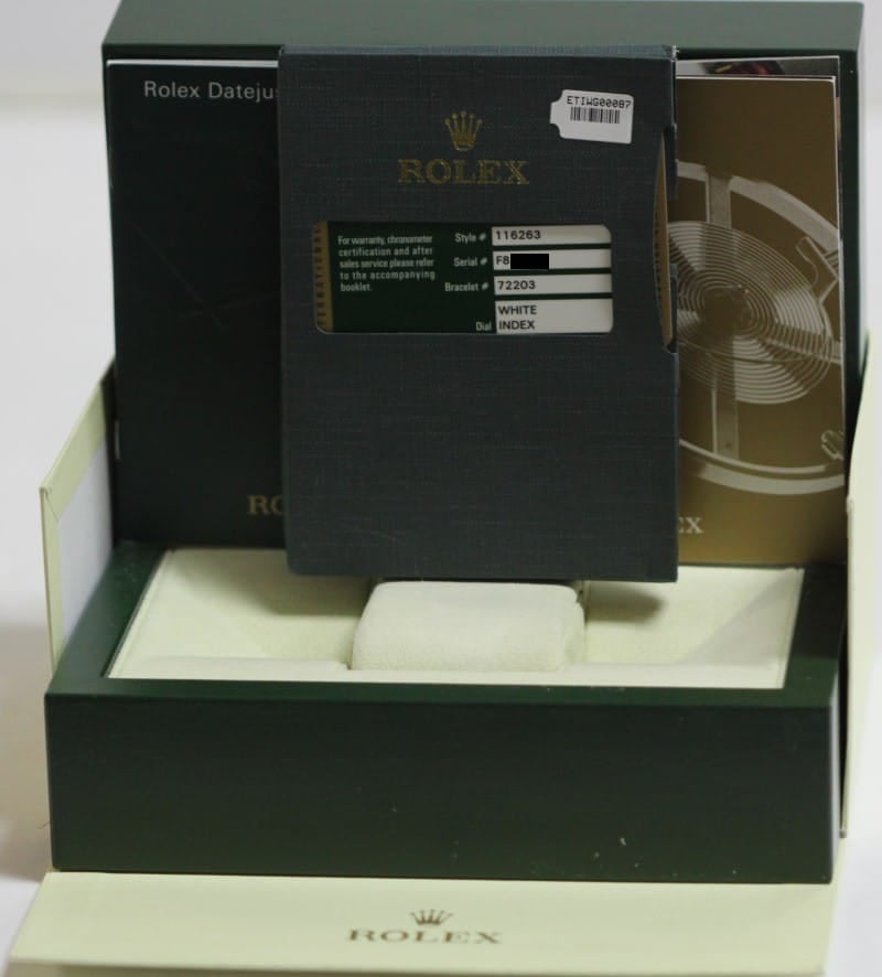 Used Men's Rolex DateJust Thunderbird Watch 116263 at Bob's Watches