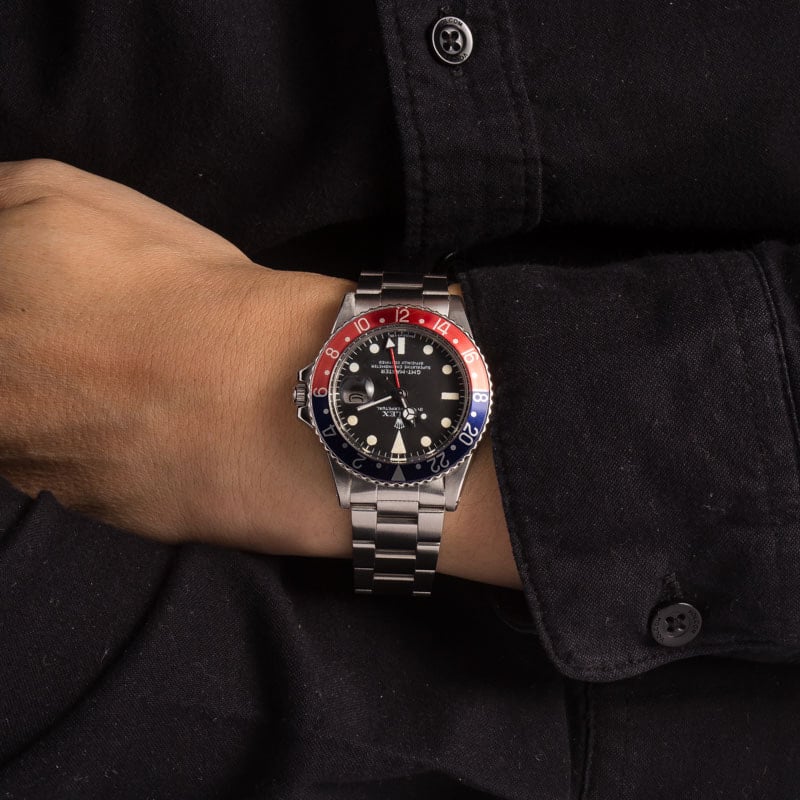 Vintage Rolex GMT-Master 1675 Oyster Steel