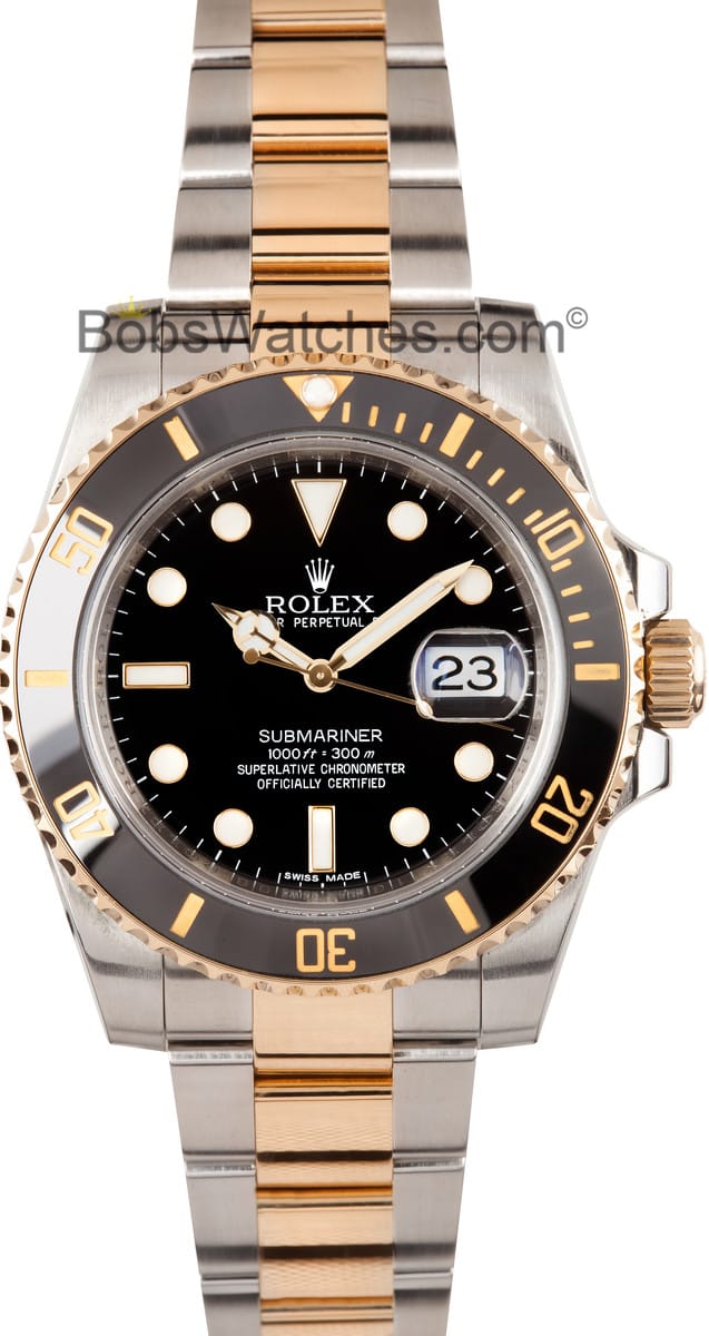 used rolex submariner two tone