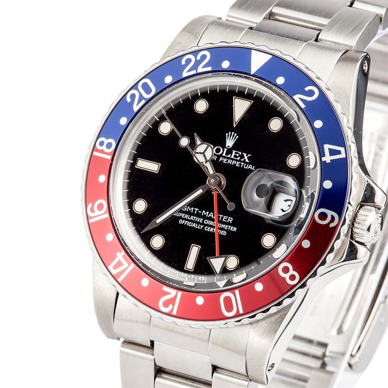 Vintage Rolex Gmt Master Ii Pepsi Bezel Model 16750 On Sale At Bobs