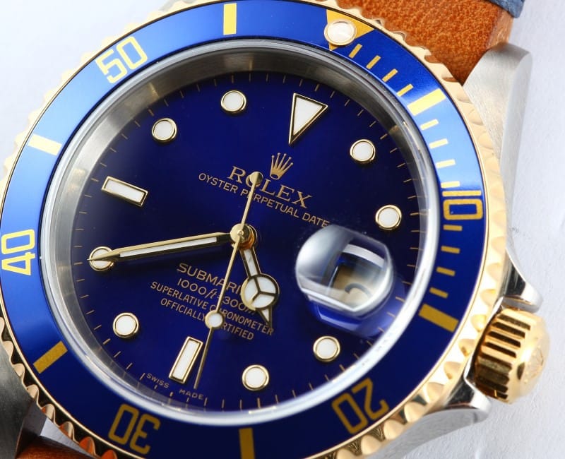 Rolex Submariner Steel & Gold Two Tone With Blue Face Dial ...