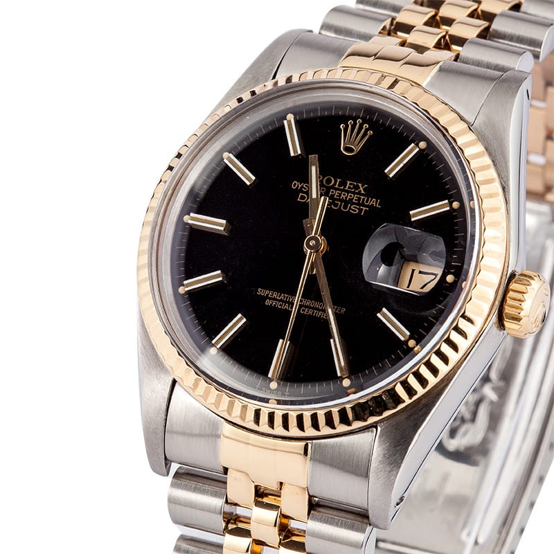 Men's Pre-Owned Rolex Oyster Perpetual DateJust Stainless Steel and ...