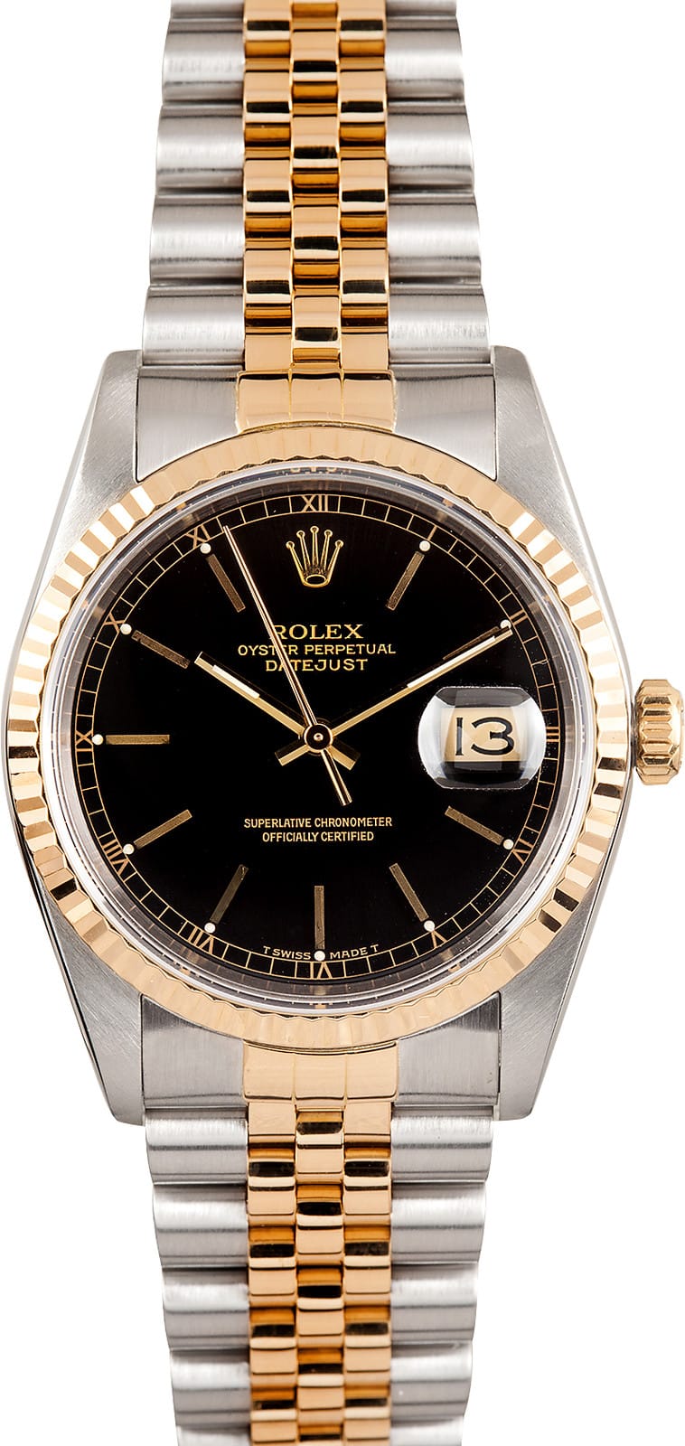 Rolex Oyster Mens Datejust in Stainless & Gold 16233 - Bob's Watches