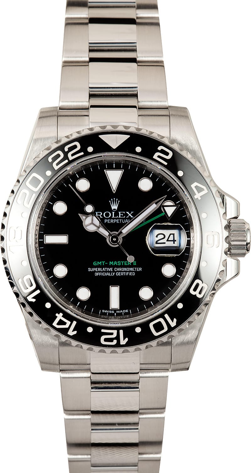 Rolex GMT 116710 - Master II Ceramic 116710 at Bob's Watches; 100% ...