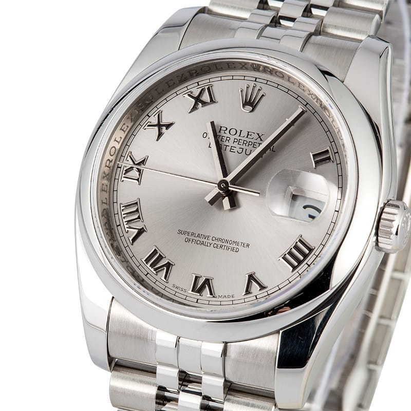 PreOwned Rolex Datejust Stainless 116200 Roman Dial