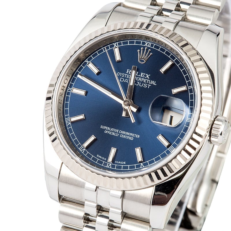 datejust blue dial 36mm