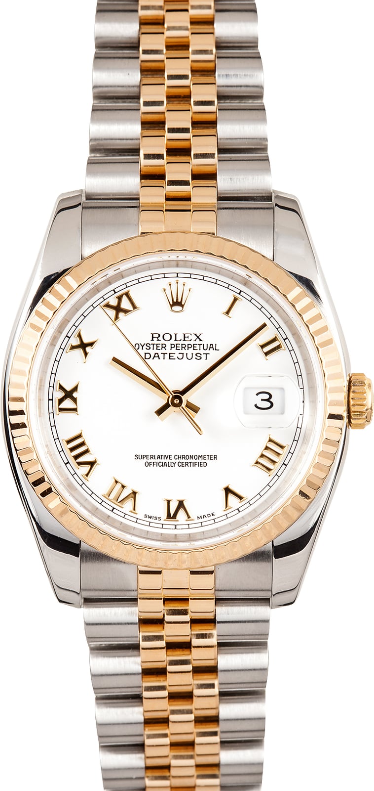 rolex datejust white roman