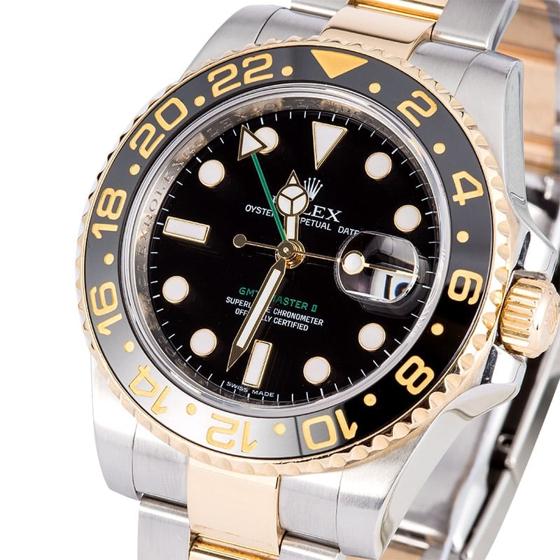 GMT Master II Rolex Steel And Gold 116713 Black