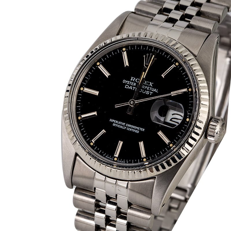 rolex datejust 16014 black dial