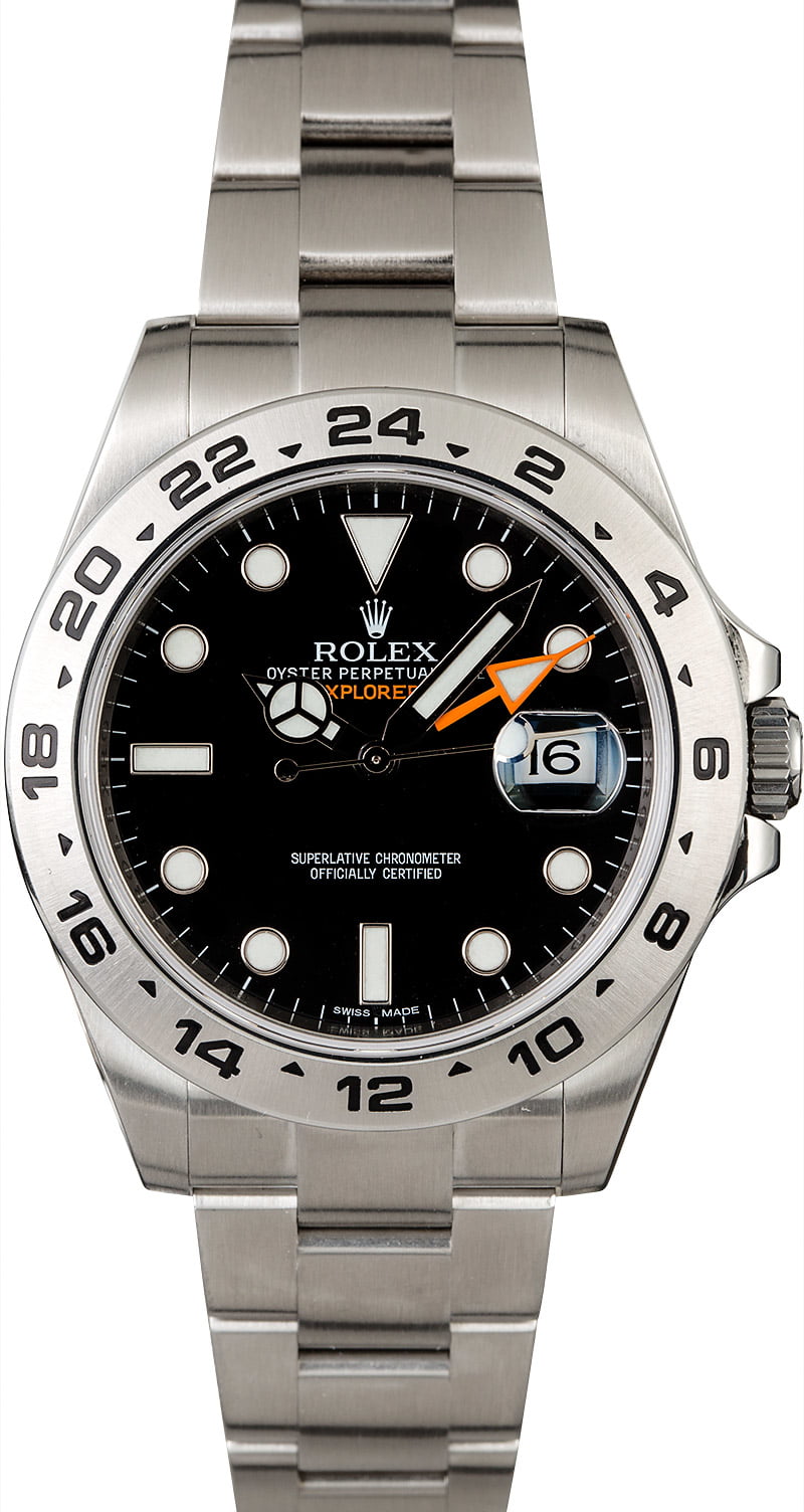 Pre-Owned Rolex Explorer II Ref 216570 Steel Watch