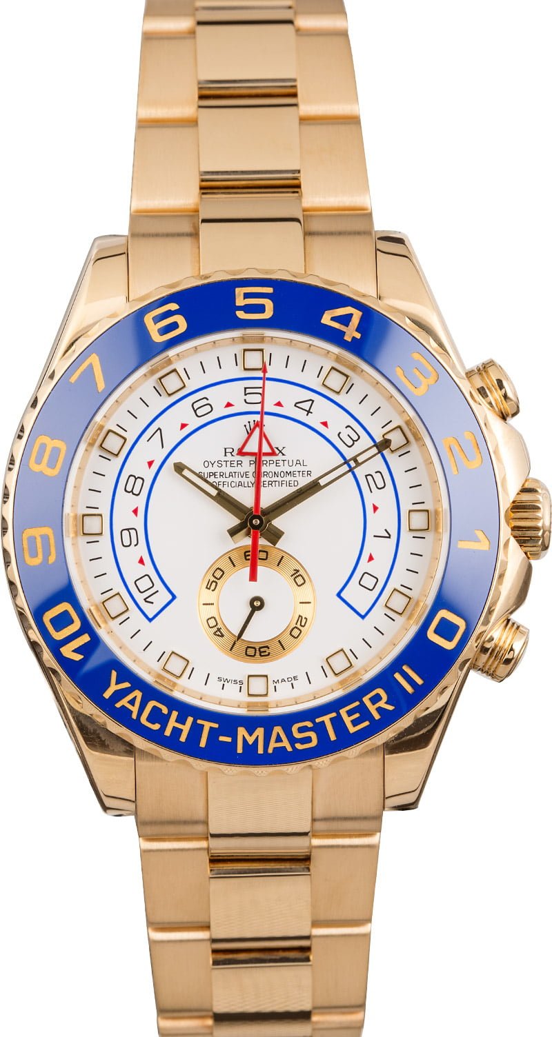 rolex yacht master 2 gold weight