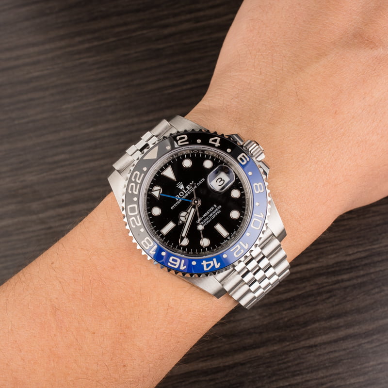 rolex blue black gmt