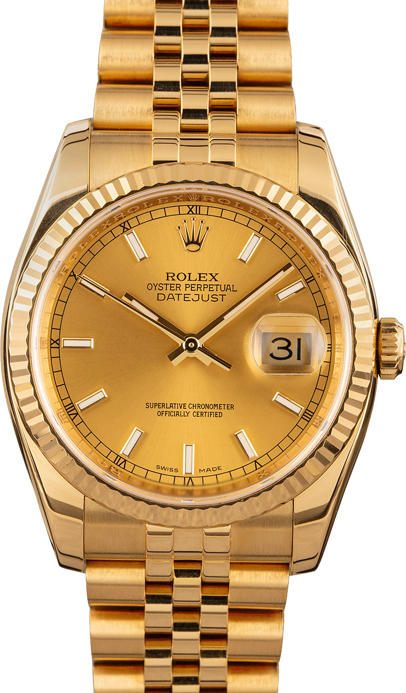 rolex datejust gold jubilee