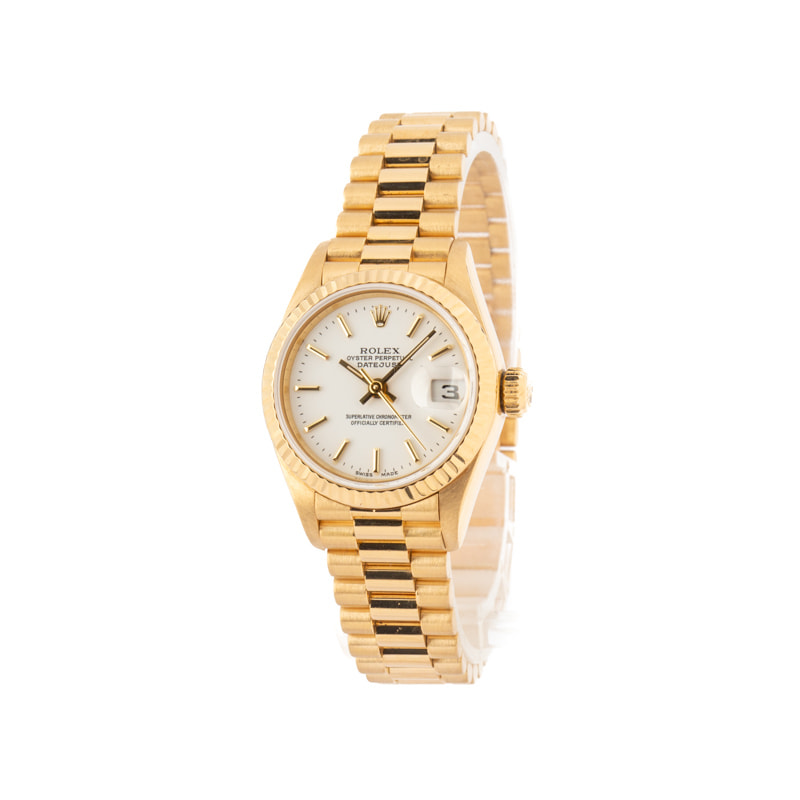 Used Rolex Yellow Gold Datejust 79178 White Dial