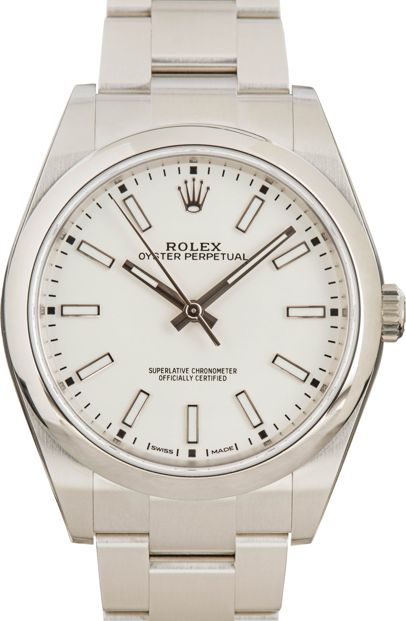 Oyster perpetual 39mm white dial best sale