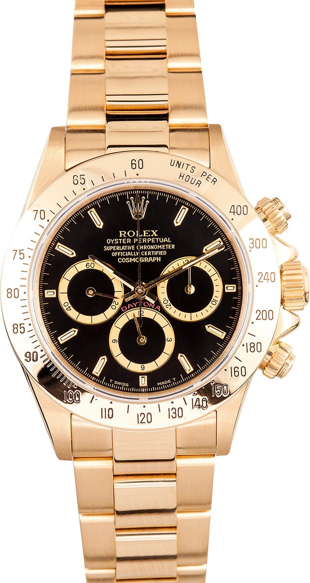 Rolex Daytona 16528 Gold Zenith for Sale at $17995.00