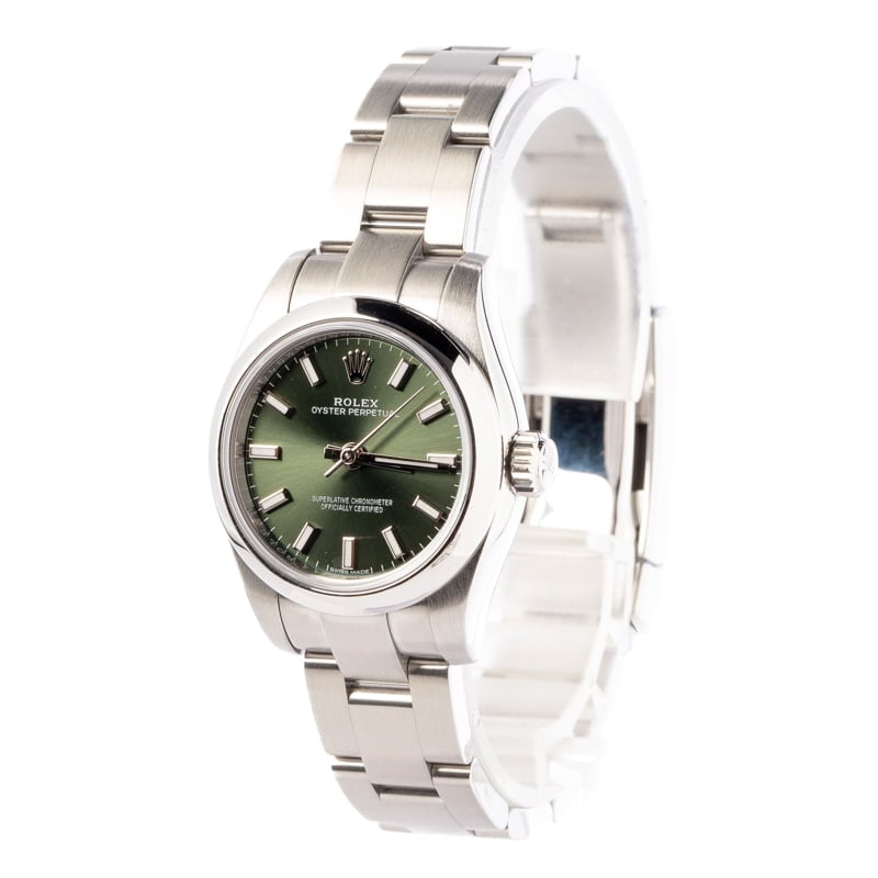 Rolex Oyster Perpetual 176200 Olive Green Dial