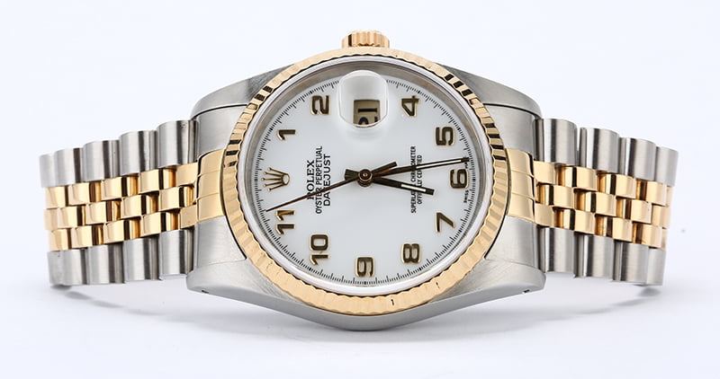 Rolex Datejust 16233 White Arabic Dial