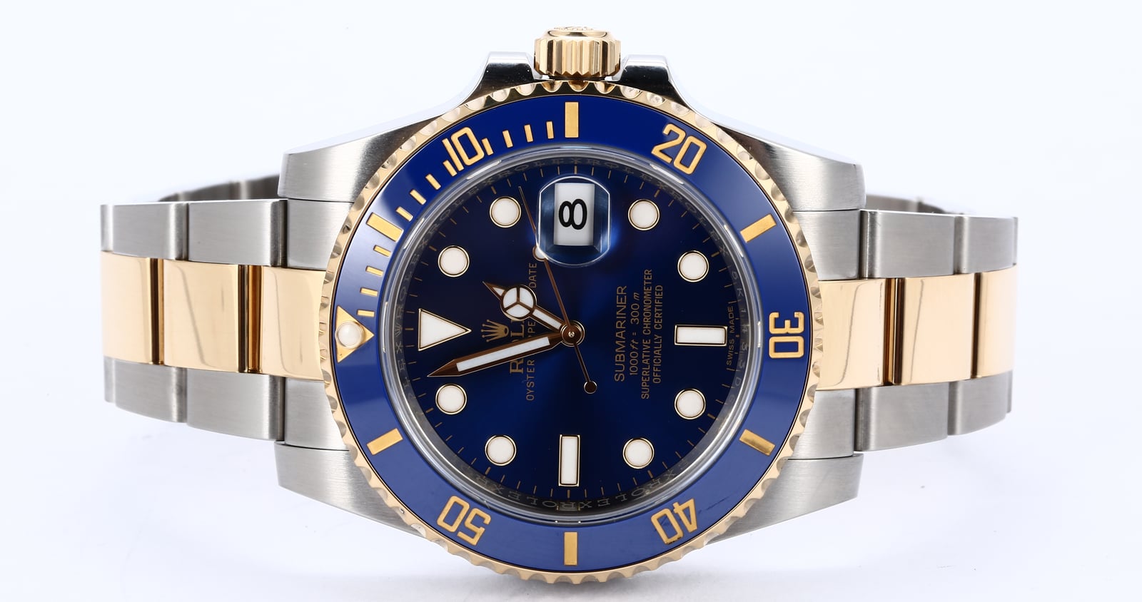 Sunburst Blue Rolex Submariner 116613 Two Tone