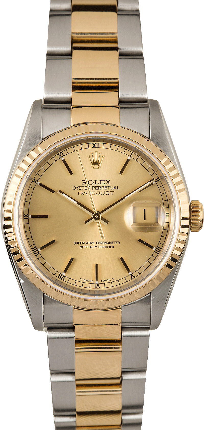 rolex oyster perpetual datejust two tone