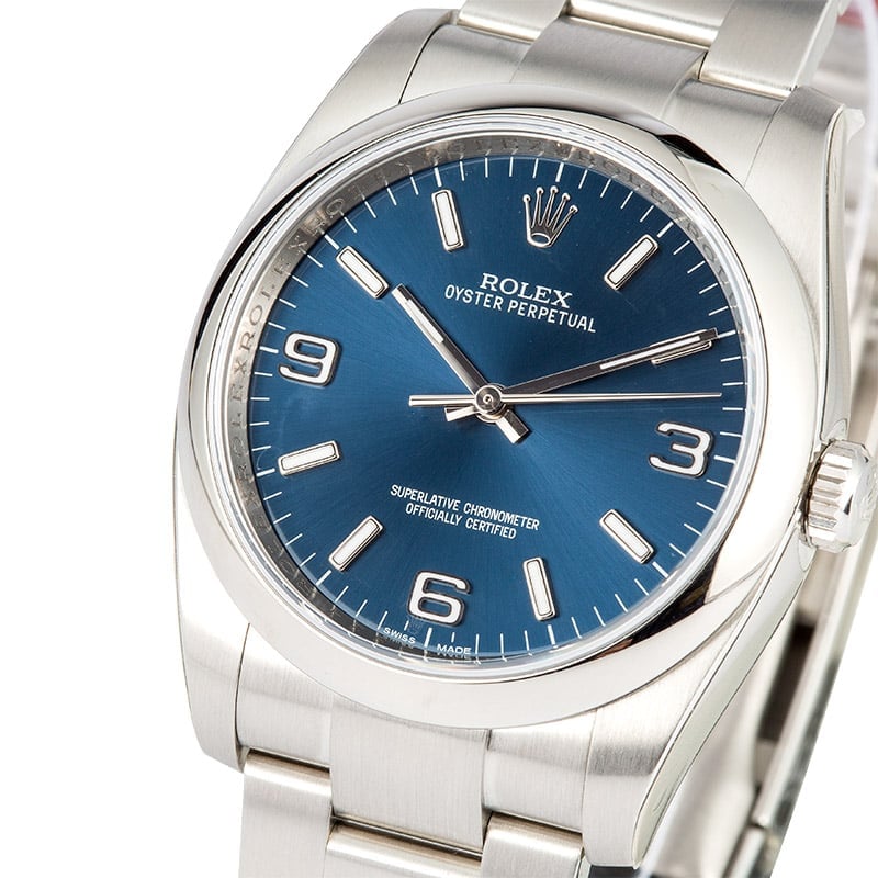 Rolex 116000 blue outlet dial