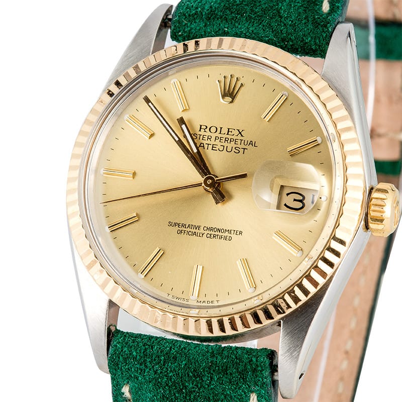 rolex datejust leather band
