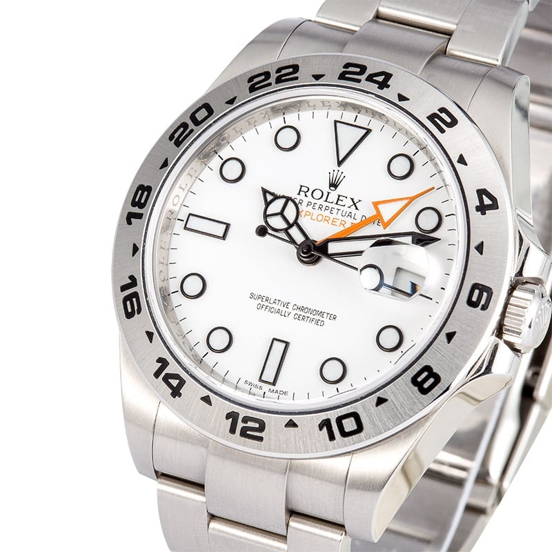 rolex explorer 2 bianco