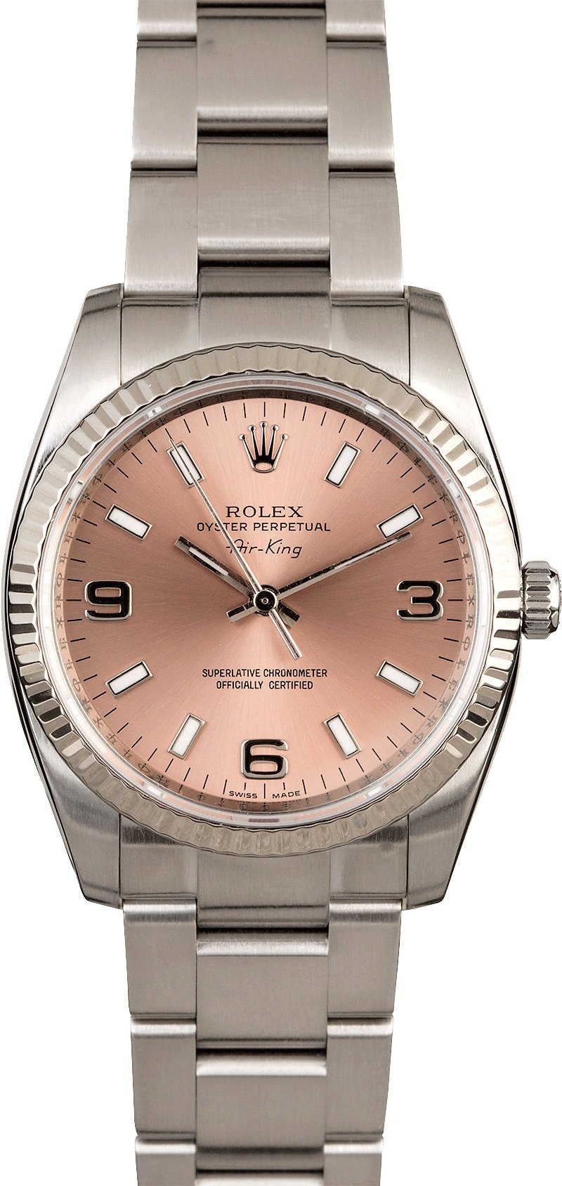 rolex air king salmon dial