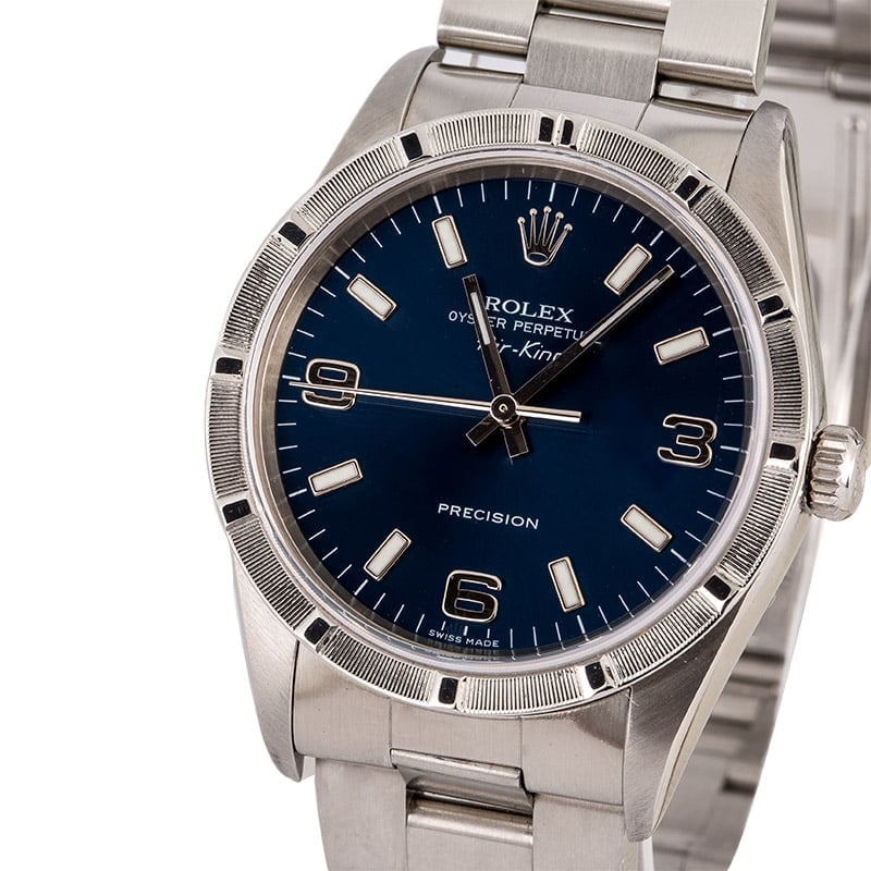 Rolex Air-King 14010 Blue Dial Steel Oyster