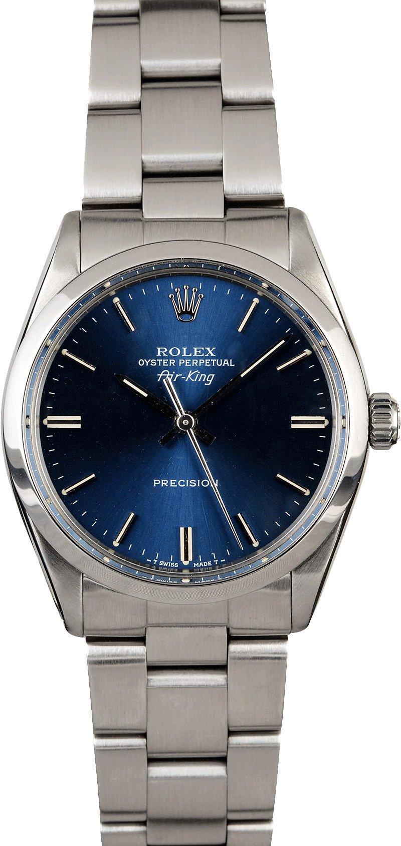 rolex air king 5500 blue dial