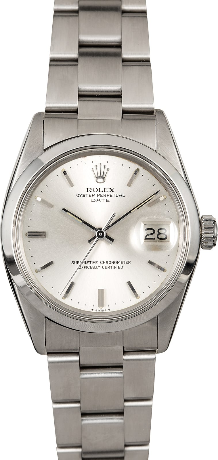 Rolex Oyster Perpetual Date 1500 Silver Index Dial