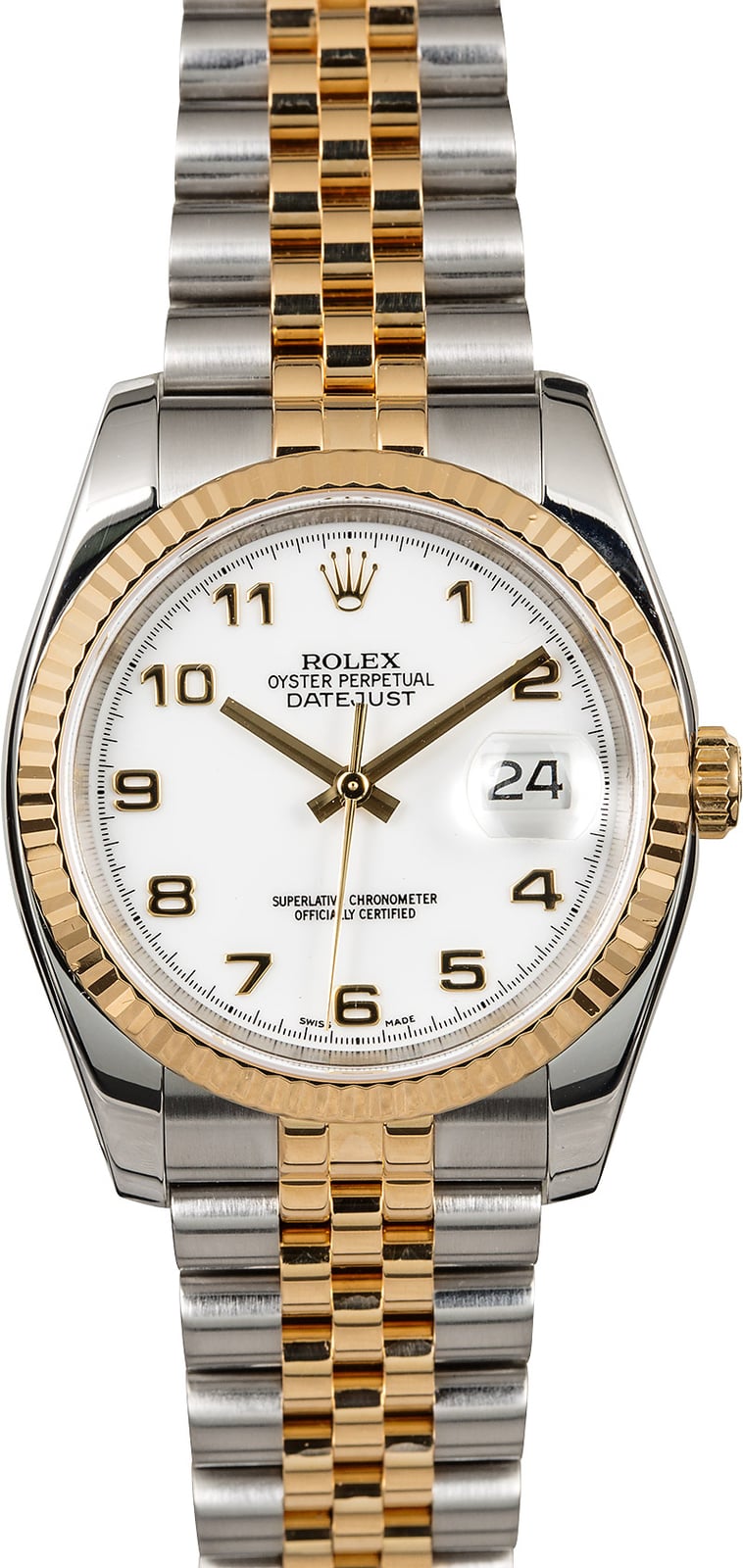 Rolex Datejust 116233 White Arabic Dial