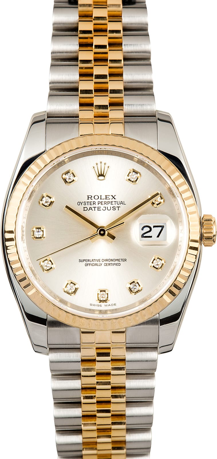 Rolex Datejust 116233 Silver Diamond Dial