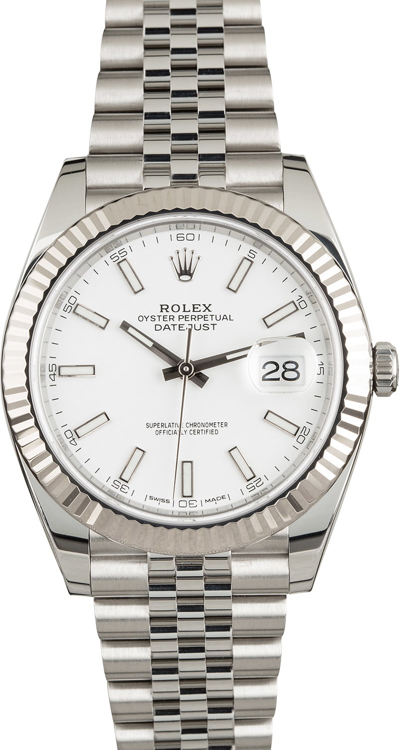 PreOwned Rolex Datejust 41 126334 White Dial