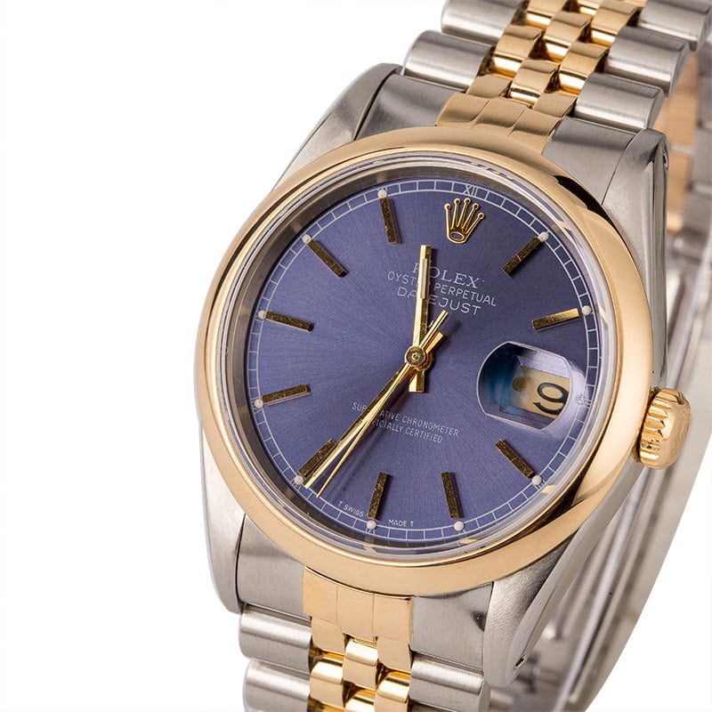 PreOwned Rolex Datejust 16203 Blue Dial