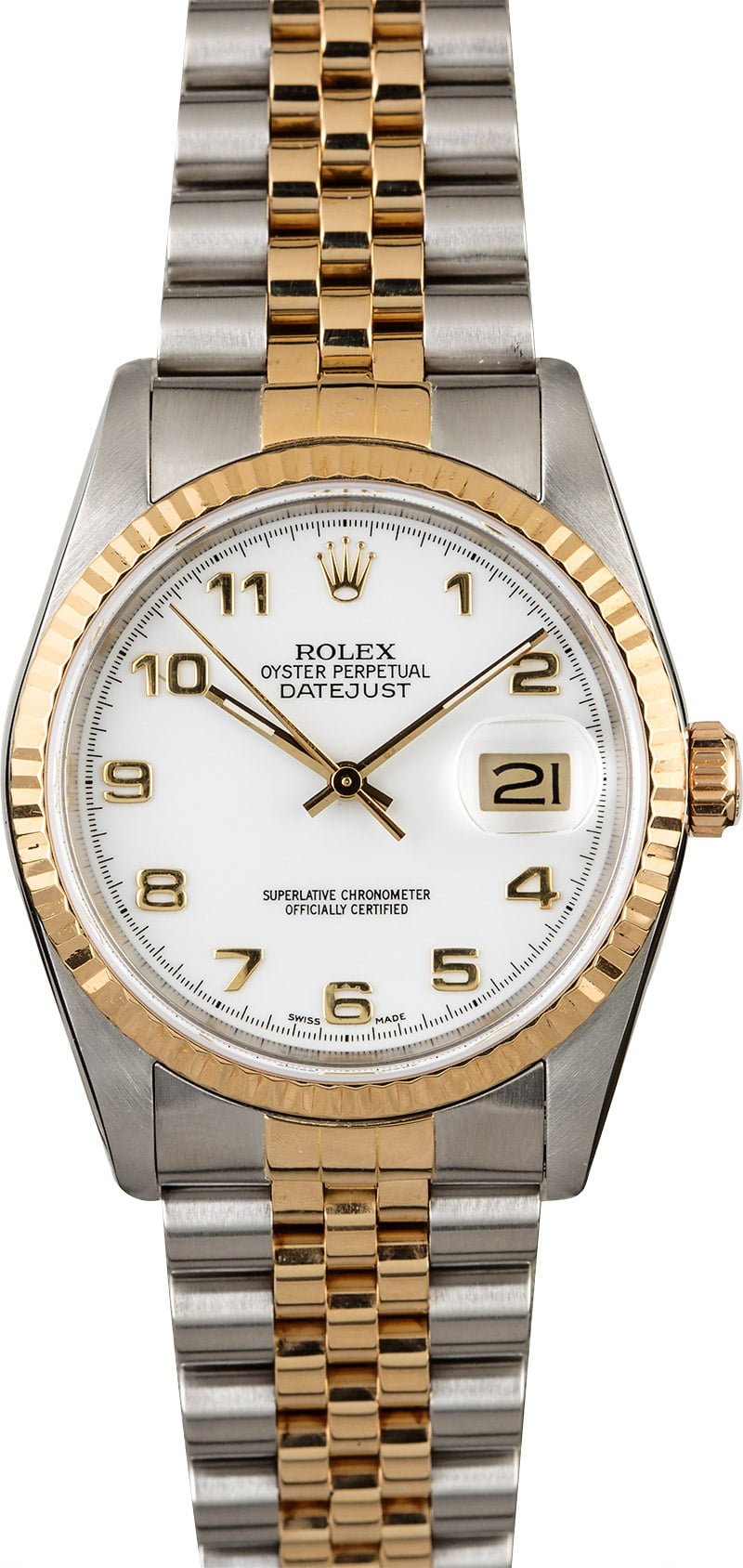 Rolex Datejust 16233 White Arabic Dial